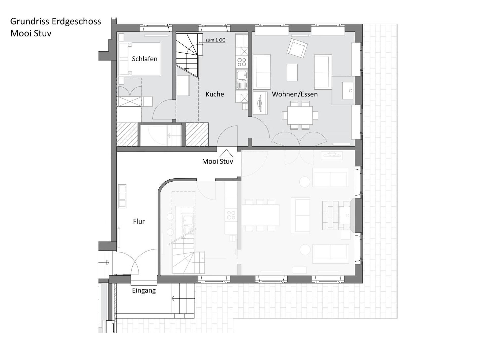 Mooi Stuv , Maisonettenwohnung , Gulfhof , Kachelofen Norden Exterior photo