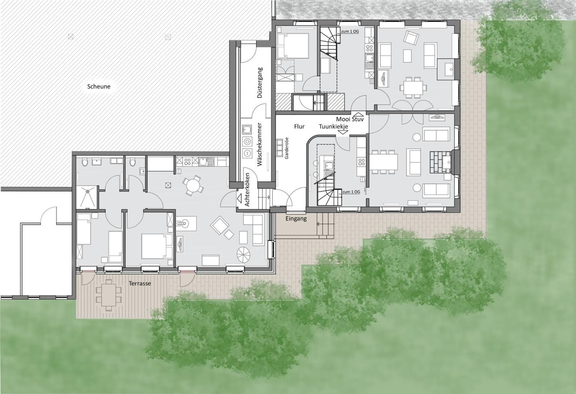 Mooi Stuv , Maisonettenwohnung , Gulfhof , Kachelofen Norden Exterior photo
